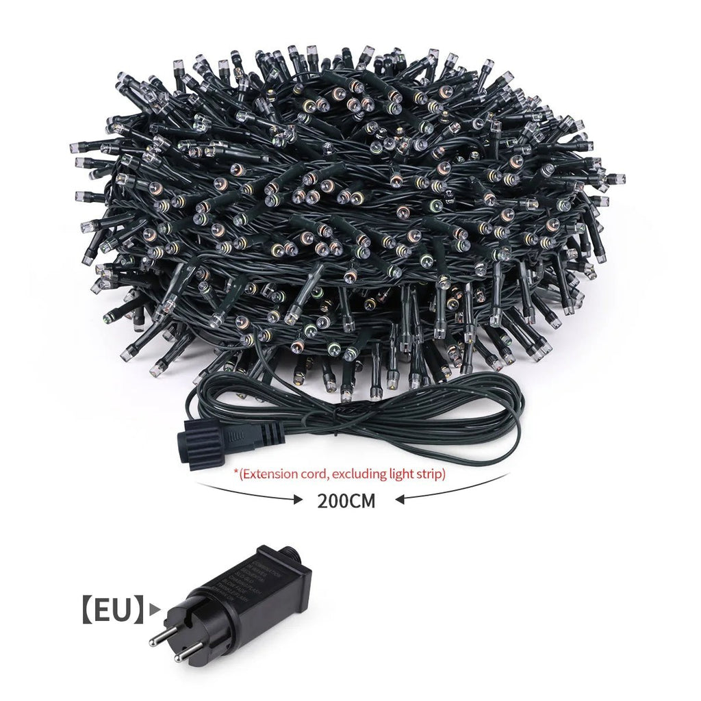 Led string guirlanda 10m-100m luzes de fadas luz de natal à prova dwaterproof água ao ar livre indoor para árvore rua festa de casamento 2024 decoração