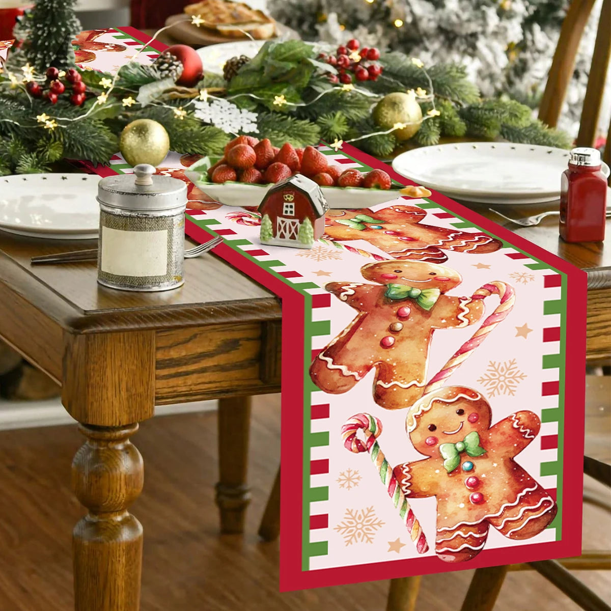 Natal papai noel corredor de mesa navidad natal noel árvore boneco de neve bandeira de mesa feliz natal decoração para casa 2025 ano novo 2026