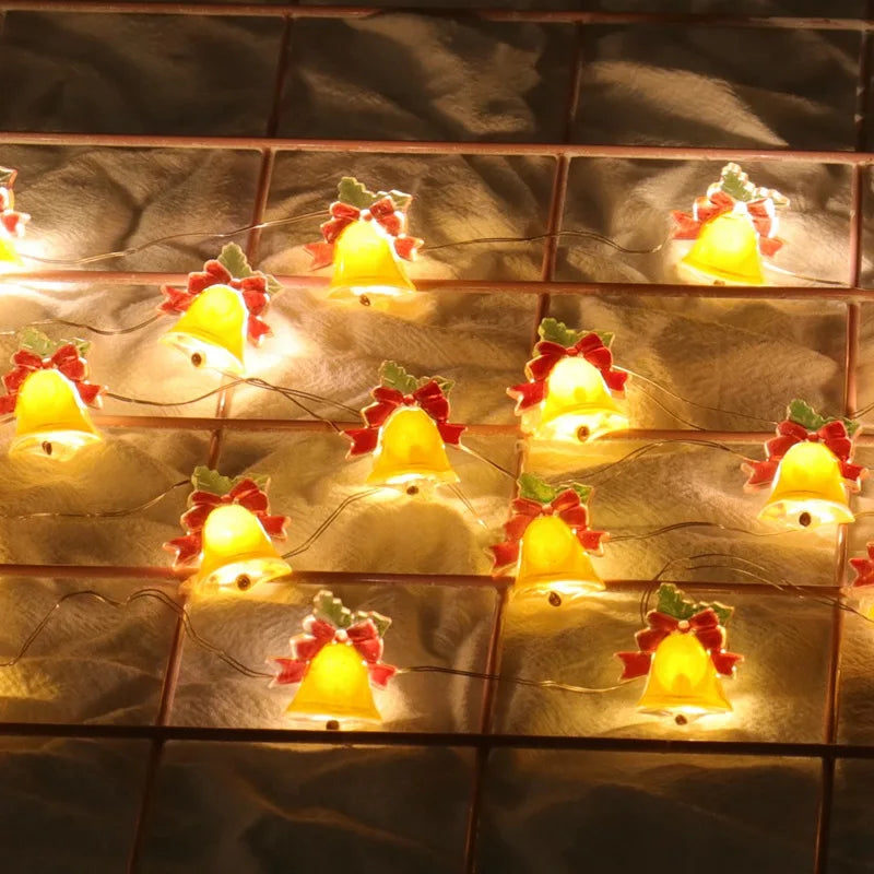 Papai noel natal led luz corda feliz natal decoração para casa 2025 enfeites de árvore de natal navidad presentes de natal ano novo