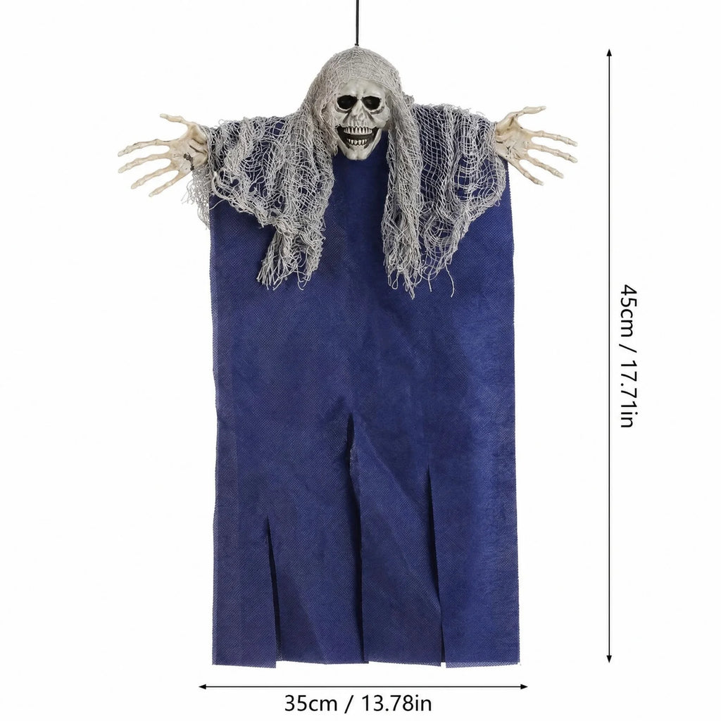 Decoração de Halloween: Fantasmas e Zumbis Pendurados para Casa Assombrada, Bar, Atmosfera de Terror, Capas Assustadoras para Festas e Portas de Casa