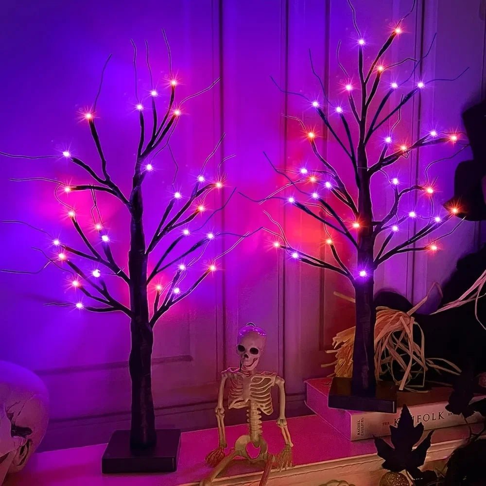 Natal led luzes da árvore natal bétula árvore decoração para casa luzes interior quarto paisagem árvore brilhante