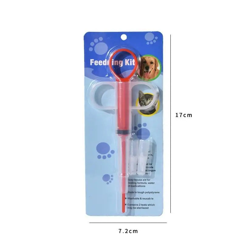 Dispensador de Comprimidos para Animais de Estimação com Ponta Macia, Aplicador de Remédios para Cães e Gatos com Êmbolo Ergonômico, Ferramenta de Alimentação para Pequenos Animais