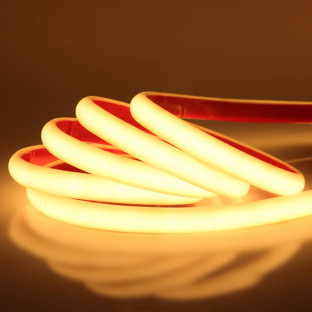 Fita de néon led cob à prova d'água ip68, 12v, 24v, 320leds/m, fita flexível ra90, forro de alta densidade, iluminação 3000k-6000k