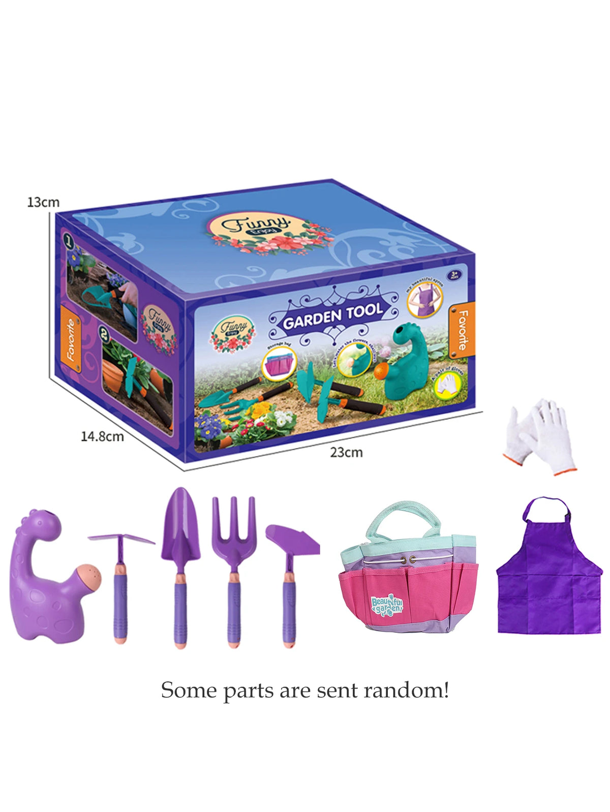 Conjunto de Ferramentas de Jardinagem para Crianças, Carrinho de Praia com Acessórios, Luvas e Ferramentas para Plantar Flores, Presentes para Meninos e Meninas - Kasa & Pet