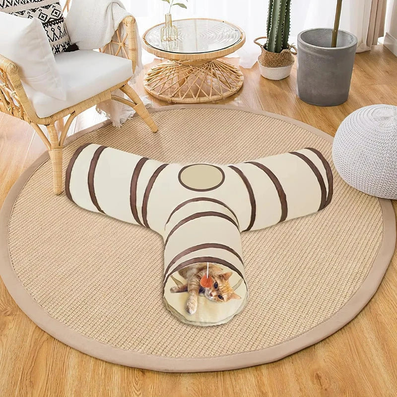 Túnel Dobrável para Gatos, Brinquedo Interativo para Gatos, Filhotes, Cães e Coelhos, para Treinamento e Diversão, Alivia o Tédio.