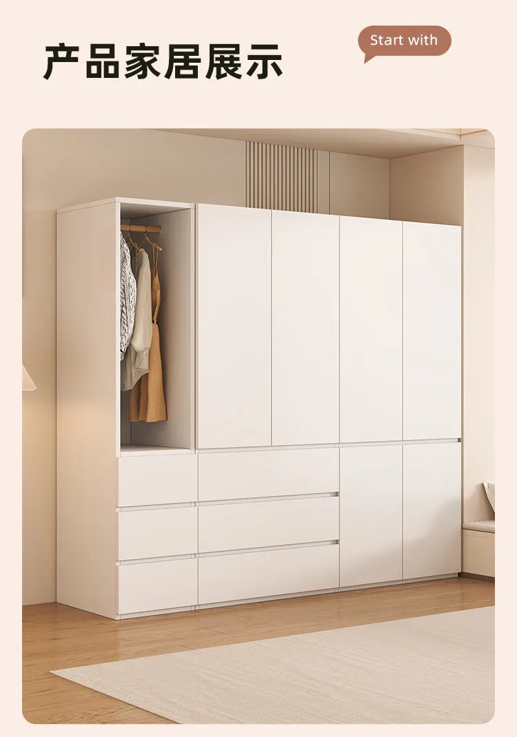 Guarda-roupa Armário com Gavetas e Prateleiras para Organização Doméstica, Armário de Canto Solteiro para Sala de Estar