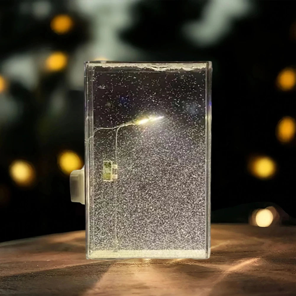 Artesanato de Natal: Luminária de Mesa Decorativa com Tema de Neve, Lâmpadas Noturnas para Cenário de Neve, Presentes e Enfeites DIY