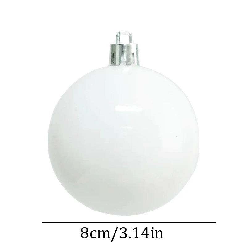 Enfeite de Natal Personalizado com Texto, Bola Decorativa Branca, Presente de Natal, Bola de Decoração de Cena Natalina Personalizada para Pendurar