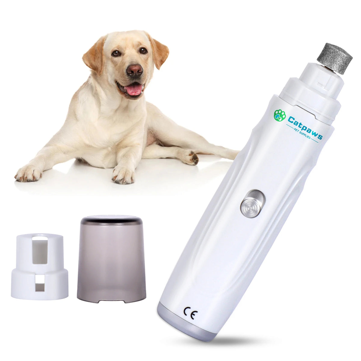 Moedor de unhas para cães, recarregável por usb, elétrico, cortador de patas para animais de estimação, indolor, cuidados com pernas, silencioso, 2 velocidades, lixa de unhas para cães