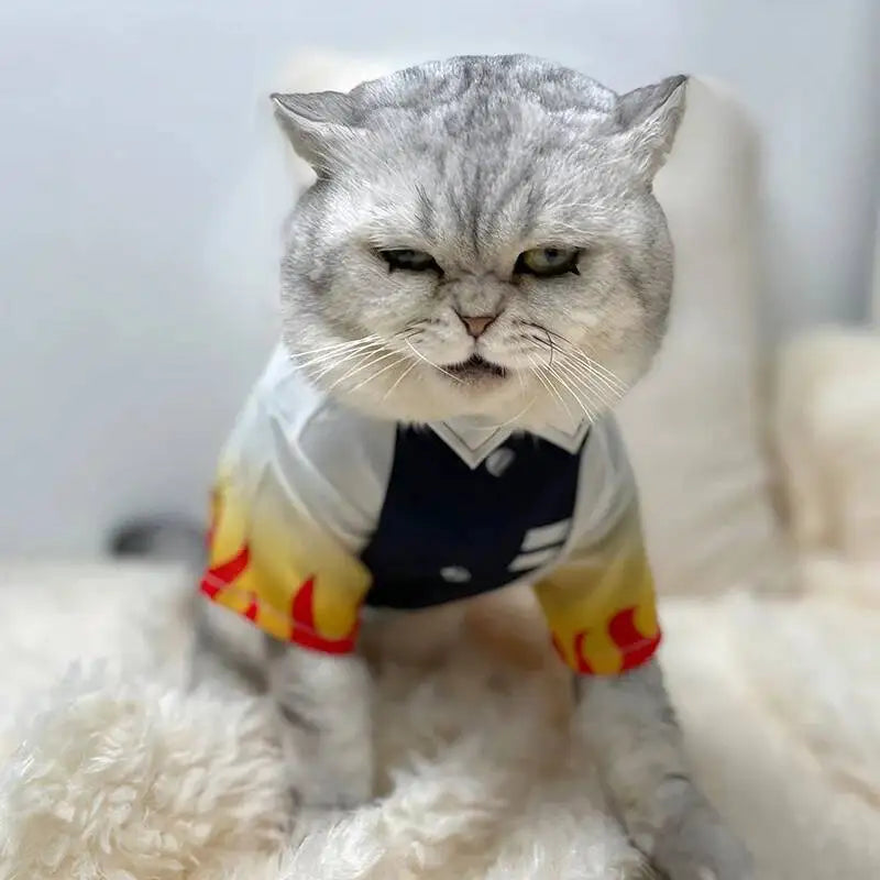 Fantasia de Halloween para Pets Rengoku Kyoujurou, Roupas para Gato e Cão da Equipe de Caça a Fantasmas