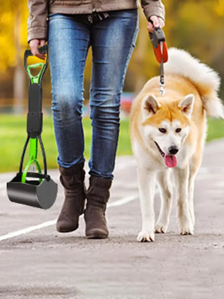 Sanitário para animais de estimação com molas resistentes, materiais de alta qualidade, fácil de usar, remove grama, sujeira, cascalho, fácil de transportar.