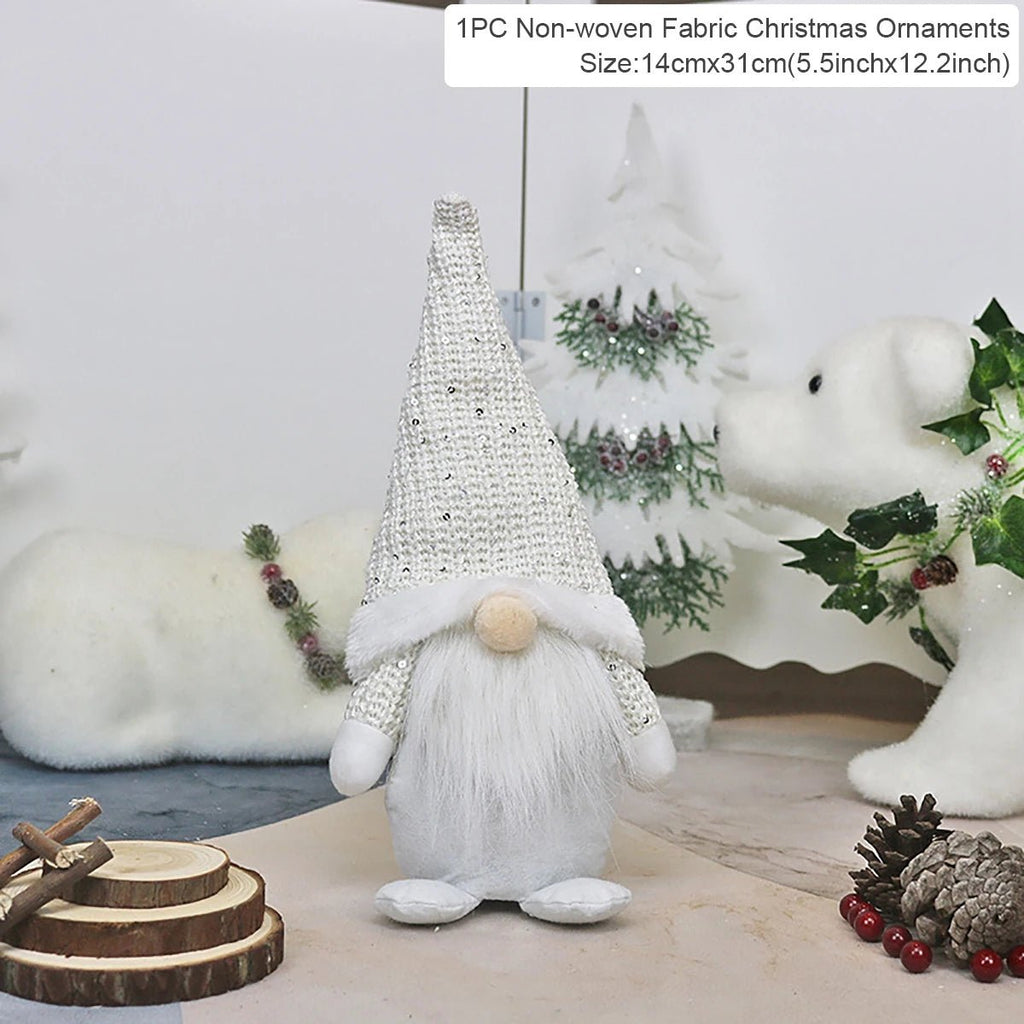 Gnome natal boneca sem rosto ornamento feliz natal decorações para casa 2024 navidad natal cristmas presente de natal ano novo 2025 - Kasa & Pet