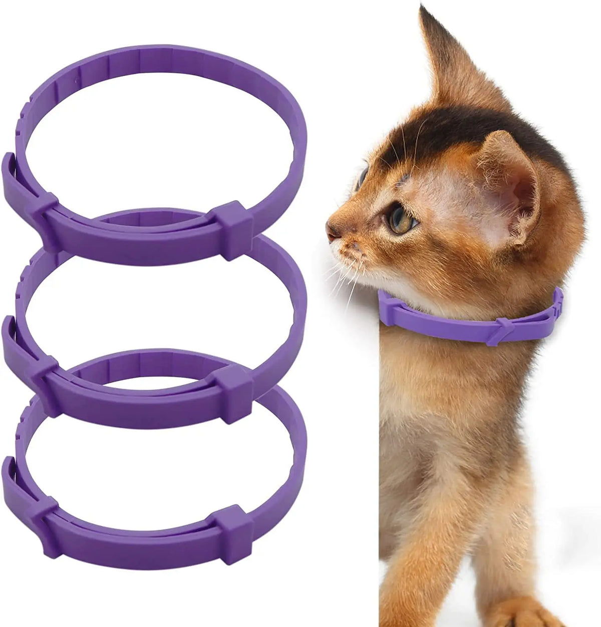Coleira calmante para animais de estimação, para gatos, cães, ajustável, ansiedade, feromônio, reduzindo coleira para animais de estimação, duradoura, natural, calma, relaxar, calmante