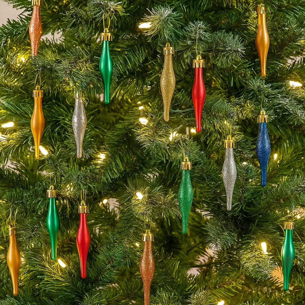 8 pçs 9cm pingentes de bola de natal em forma de doces galvanizado natal pendurado sorvete plástico feliz natal decoração