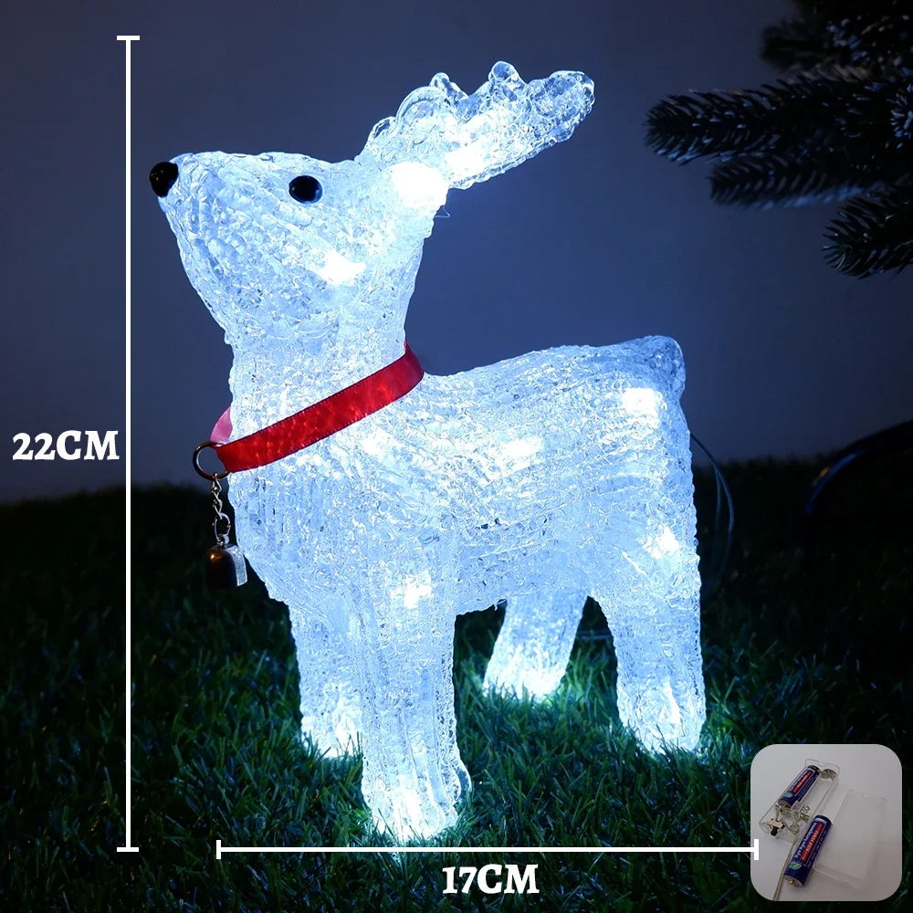 Santa bonecos de neve natal elk ornamento luz dia de natal decoração iluminação do feriado apresenta crianças presente de ano novo luz led natal