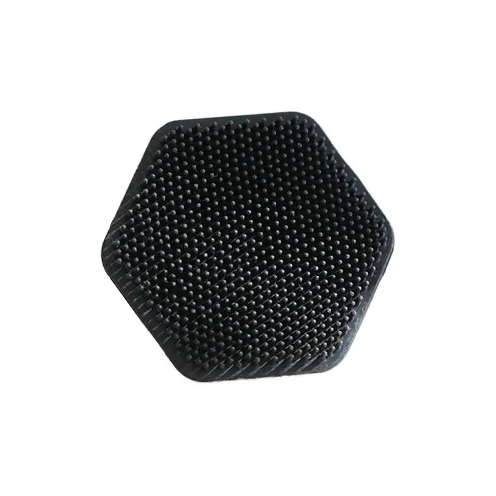 Escova de Limpeza Facial Hexagonal Portátil em Silicone, Esfoliante Facial Macio para Limpeza Profunda dos Poros