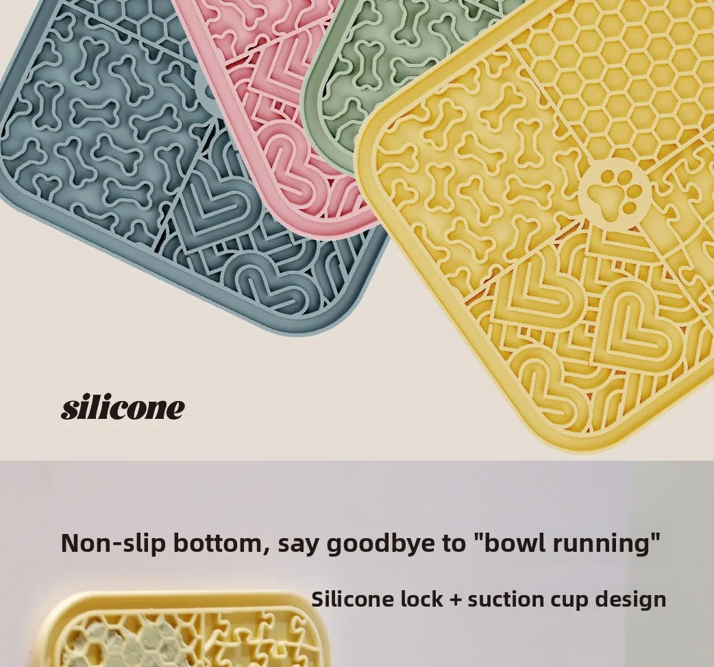 Tapete de Silicone para Lamber para Cães e Gatos, Almofada de Alimentação Lenta, Alívio da Ansiedade, Banho e Higiene, Suprimentos para Animais de Estimação