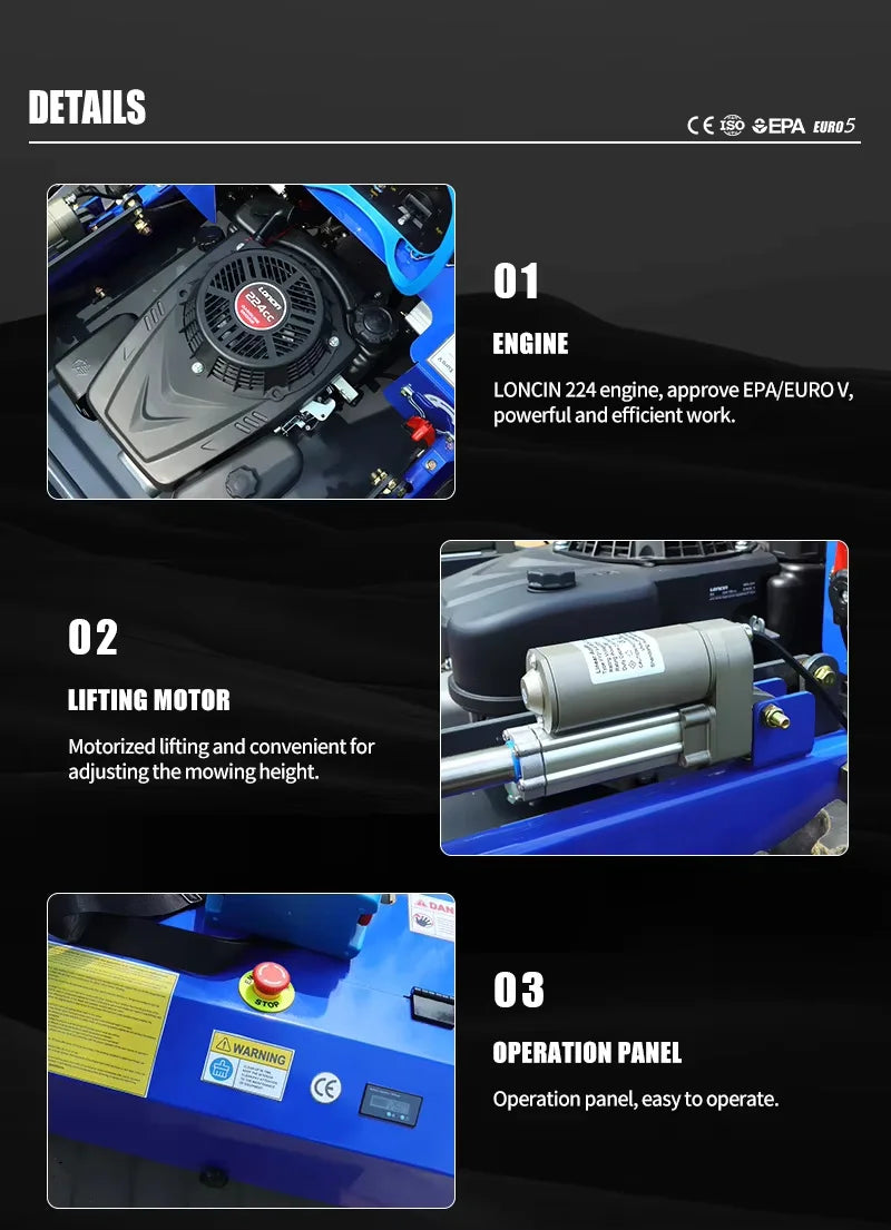 Cortador de grama com controle remoto personalizado, cortador de grama sem fio autopropelido de 4 tempos com motor elétrico, adequado para gramados de jardim