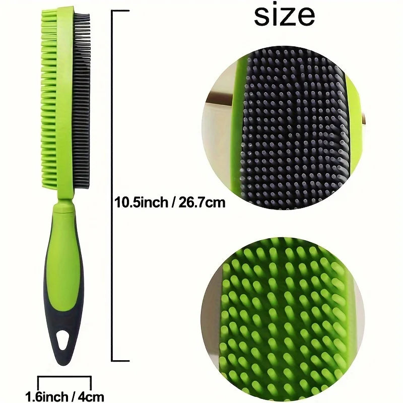 Escova Removedora de Pelos de Animais: Ferramenta de Higiene Suave com Efeito de Massagem para Cães e Gatos, Escova de Pelos Fácil de Limpar para Roupas e Estofados
