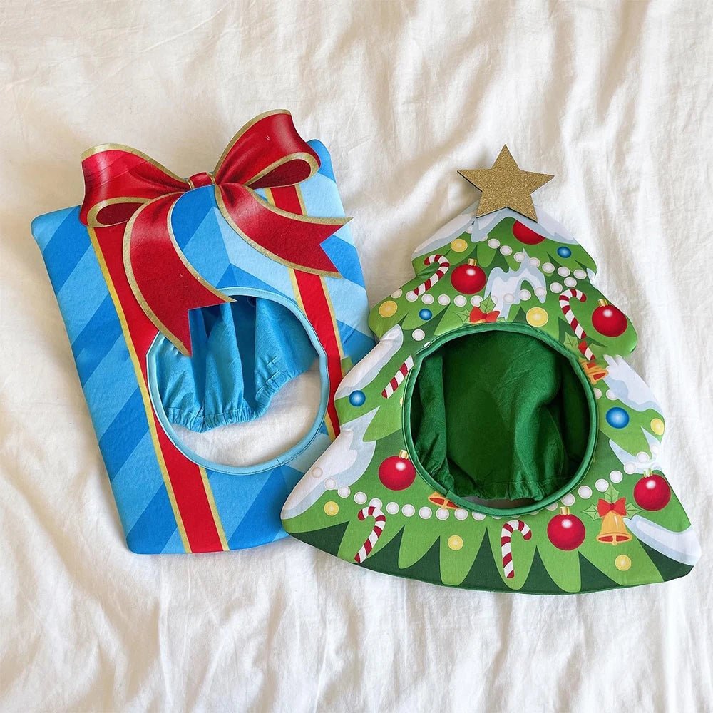 Natal engraçado chapéu novidade árvore de natal chips presente em forma de máscara boné chapelaria festa de natal prop ano novo navidad decoração favor