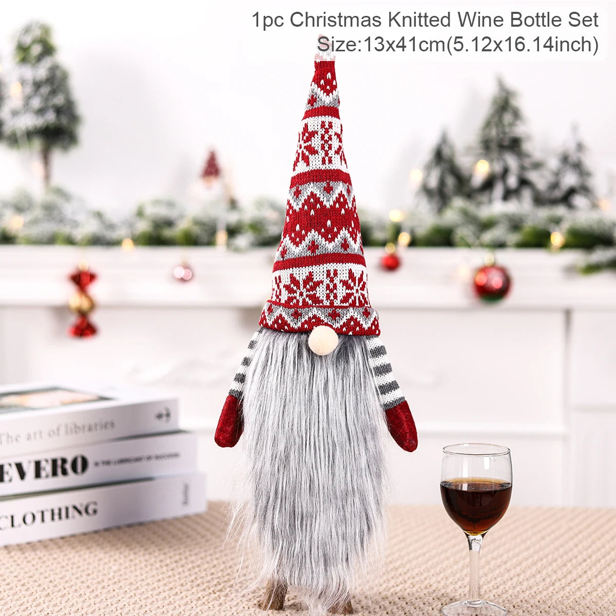 Natal garrafa de vinho capa feliz natal decorações para casa 2025 navidad noel natal ornamentos presente de natal feliz ano novo 2026