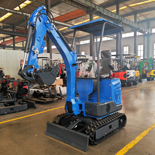 Mini Escavadeira Compacta de 1.2 Toneladas e 1.5 Toneladas, Escavadeira Hidráulica com Esteiras, Certificação CE EPA Euro 5, Motor Kubota, Máquina Agrícola Personalizada