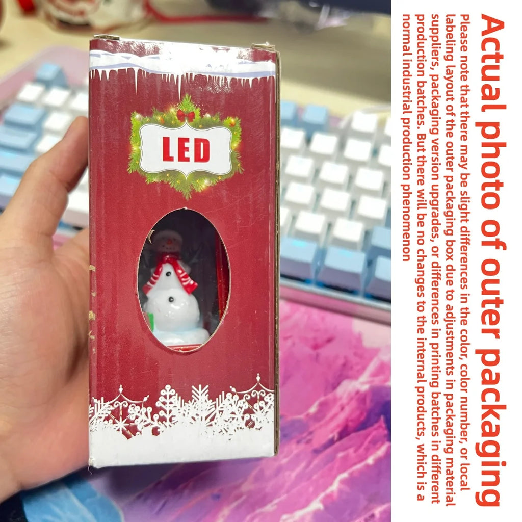 Decoração de Cabine Telefônica de Natal com Luz Noturna, Luz Noturna Retro Vermelha de Cabine Telefônica, Papai Noel/Boneco de Neve/Árvore, Decoração para Casa