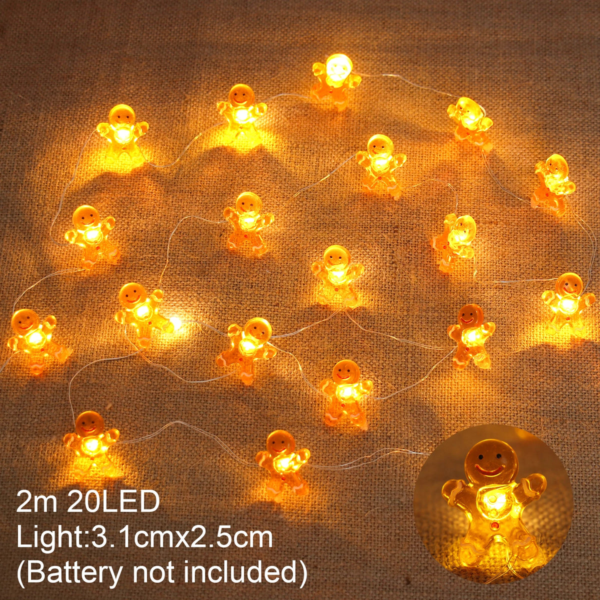 Papai noel natal led luz corda feliz natal decoração para casa 2025 enfeites de árvore de natal navidad presentes de natal ano novo