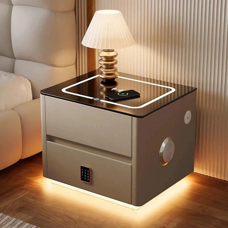 Mesa de Cabeceira Inteligente com Armazenamento para Quarto - Móveis para Casa