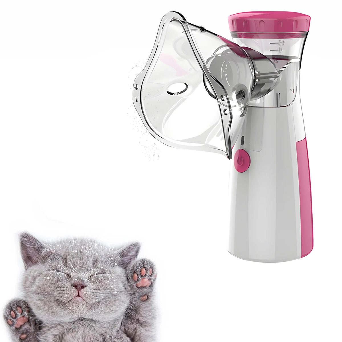Nebulizador Portátil para Animais de Estimação, Dispositivo de Inalação para Gatos e Cães, Suprimentos para Tratamento e Alívio Respiratório em Casa