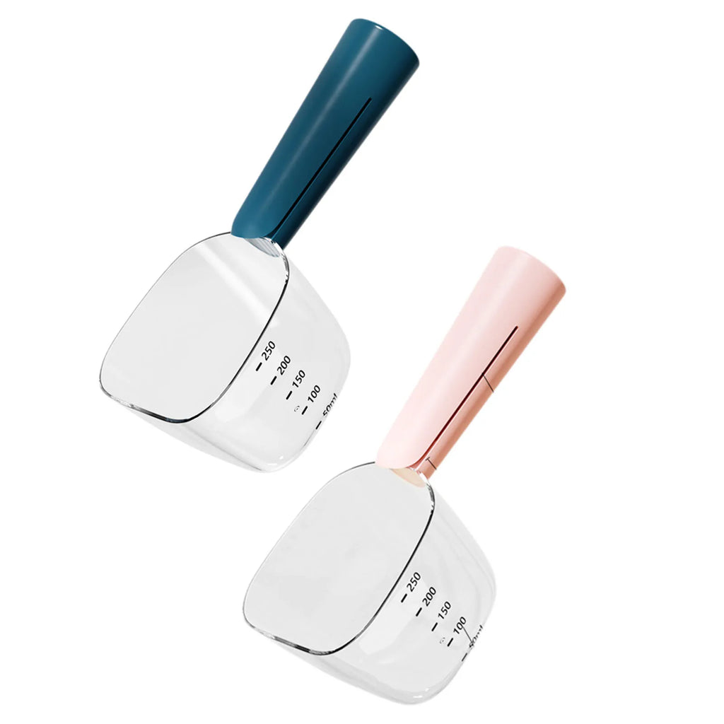 Pet Treat Scoop Measuring Cup, Acessórios para ferramentas portáteis, Colher para cães com clipe de saco, Colher para acampar, Loja