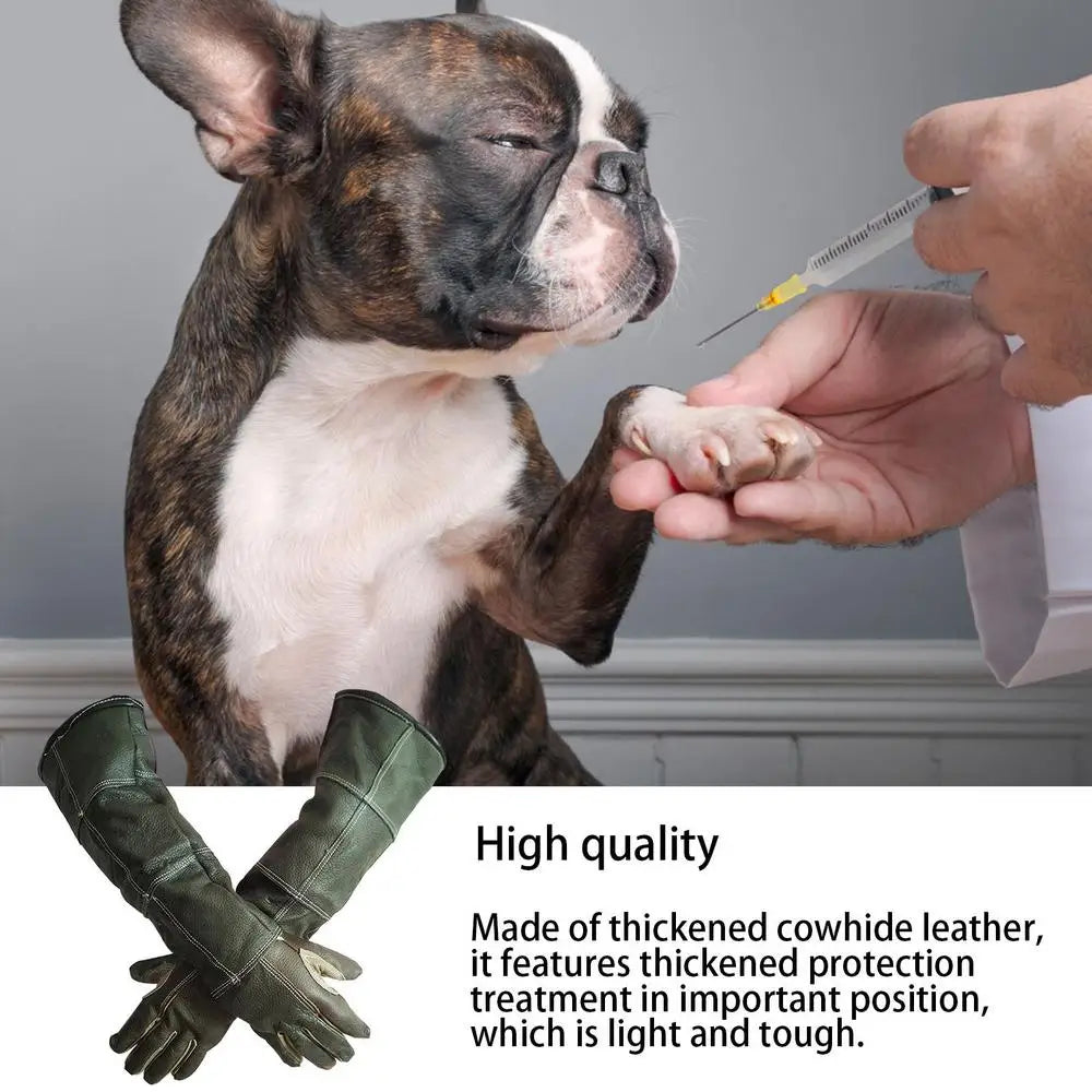 Novas luvas para animais de estimação de couro antigrasping anti mordida luvas protetoras para gato cão jardinagem luvas de trabalho animais de estimação treinamento luvas de alimentação