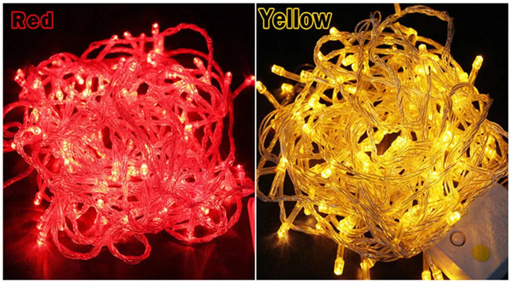Luzes de natal 5m 10m 20m 30m 50m 100m led string luz de fadas 8 modos luzes de natal para festa de casamento luzes do feriado