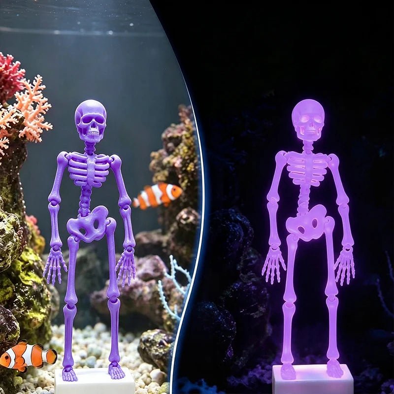 Decoração de Aquário de Halloween: Esqueletos Dançantes de Resina para Aquário com Bolhas - Kasa & Pet