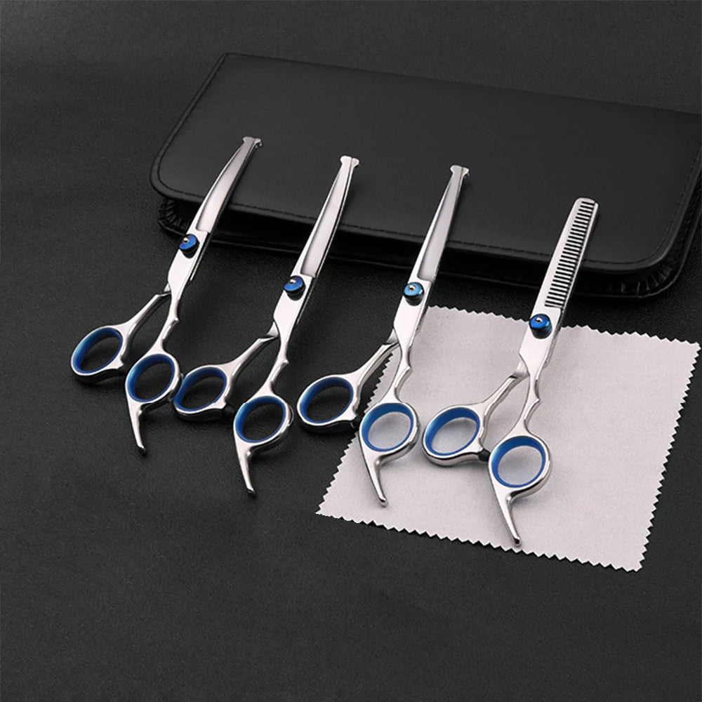 Tesoura do cabelo do cão de pelúcia, Pet Clean Grooming Tools, cabeça redonda segura, 6 ", 1Pc