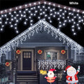 Luzes de Natal Solares em Forma de Gelo 98/162LED com 8 Modos de Iluminação para Jardim, Pátio, Casamento, Festa, Gazebo, Decoração de Natal IP65