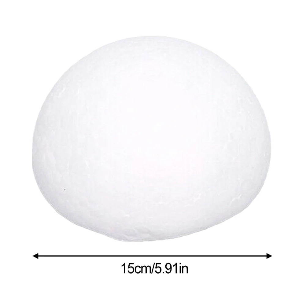 7.5/8/9/10/12/15cm meia redonda poliestireno bolas de espuma para diy natal crianças pintadas festa de casamento bolas de flores decoração