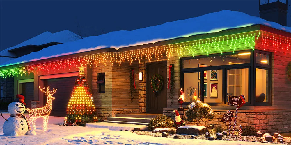 Presentes de Natal 2027, 1,8m/5,9ft, 400 LEDs, Luzes de Cordão para Árvore de Natal, Luzes Decorativas Internas com Mudança de Cor para Decoração de Casa em Feriados