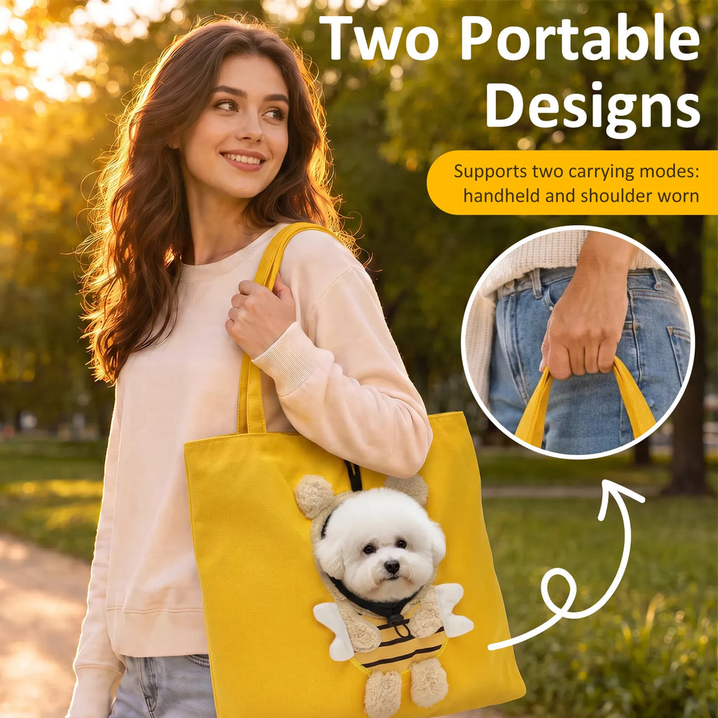 Bolsa de transporte para animais de estimação, modelo portátil com abertura para a cabeça, com fivela de segurança para a coleira, bolsa de viagem respirável para cães e gatos, artigos para animais de estimação, para