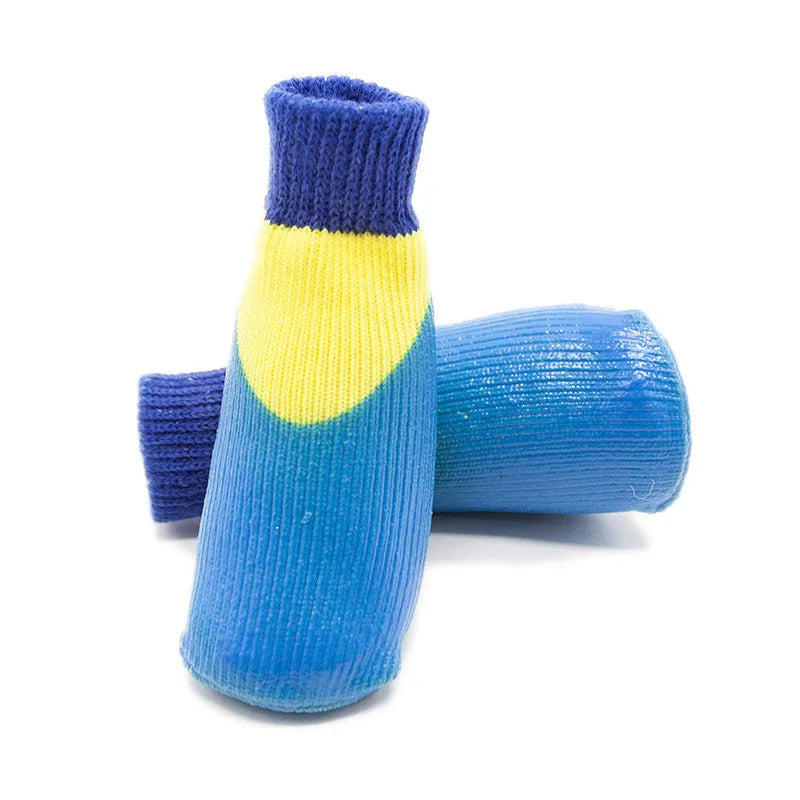10 conjuntos de meias para animais de estimação, à prova d'água, antiderrapantes, sapatos para cães grandes, meias de borracha, capa para os pés, produtos para animais de estimação