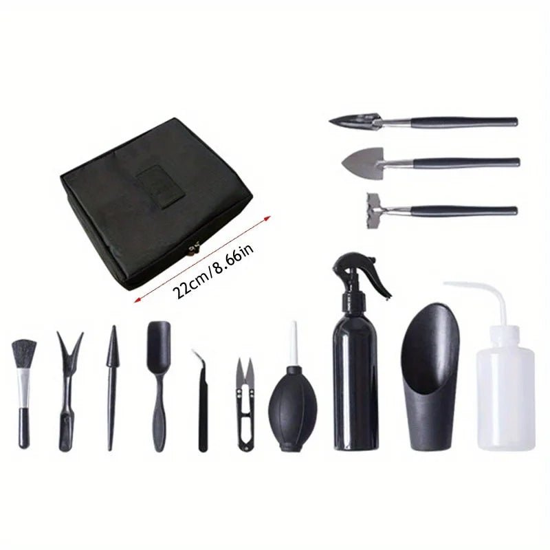Conjunto de 13 Peças de Ferramentas de Jardinagem DIY Ergonômicas de Alta Qualidade e Resistentes, Essencial para Iniciantes, Conjunto de Ferramentas Confortáveis