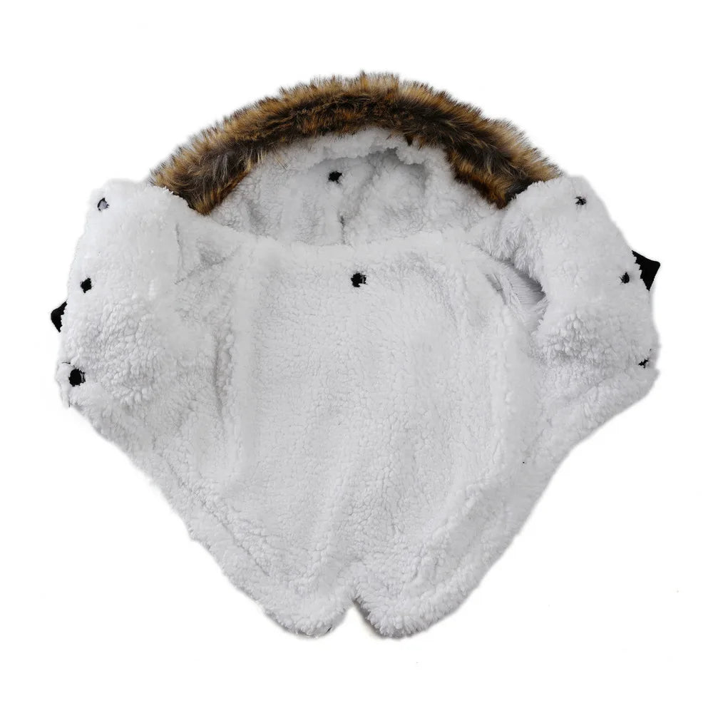 Jaqueta de lã com capuz para cães pequenos, casaco impermeável quente, roupa de buldogue francês, roupa de chihuahua, jaqueta de cachorro, inverno