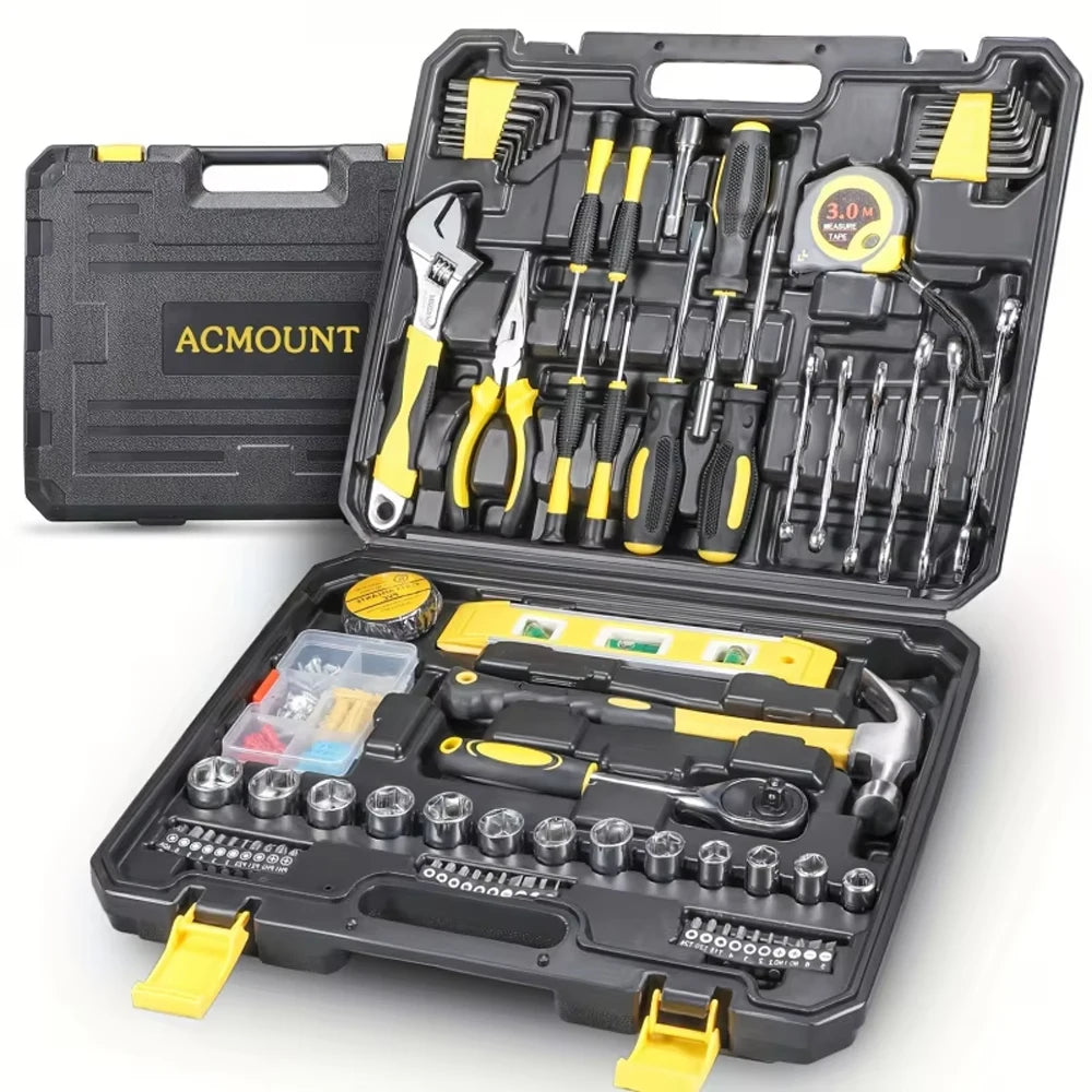108 Pçs/set Kit de Ferramentas de Acmount Kit de Ferramentas Domésticas DIY Conjuntos de Ferramentas Domésticas para Reparação e Manutenção Doméstica