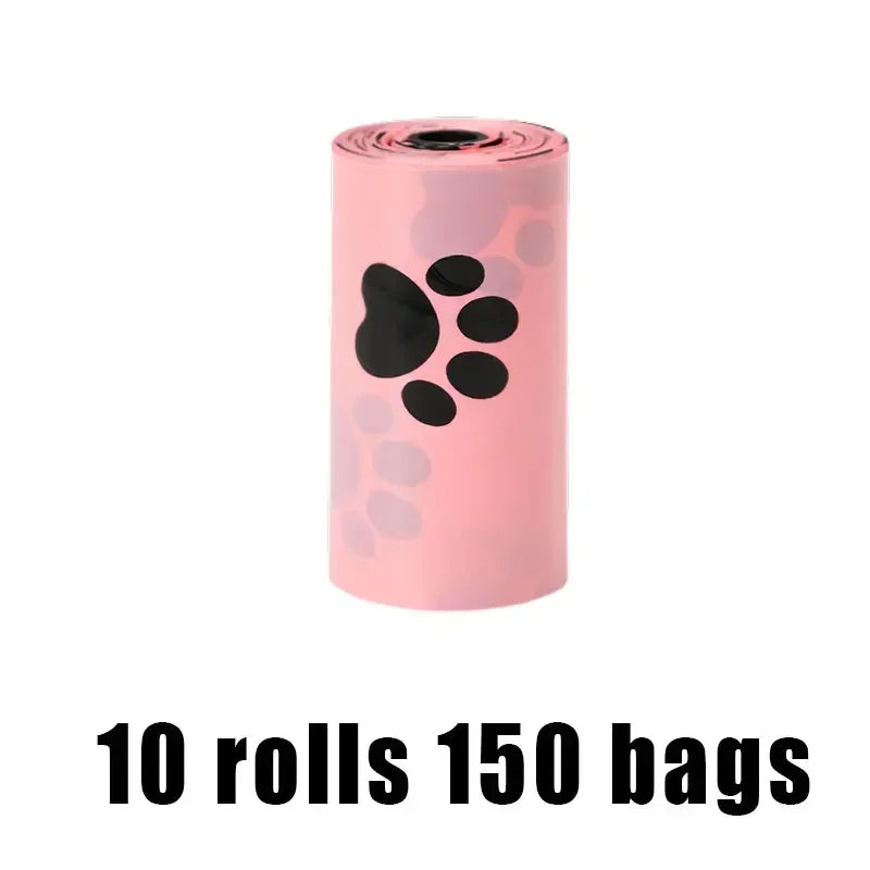 10 rolos saco de cocô do cão limpeza ao ar livre saco de cocô ao ar livre limpo animais de estimação suprimentos para cão 15 sacos/rolo recarga saco de lixo suprimentos para animais de estimação
