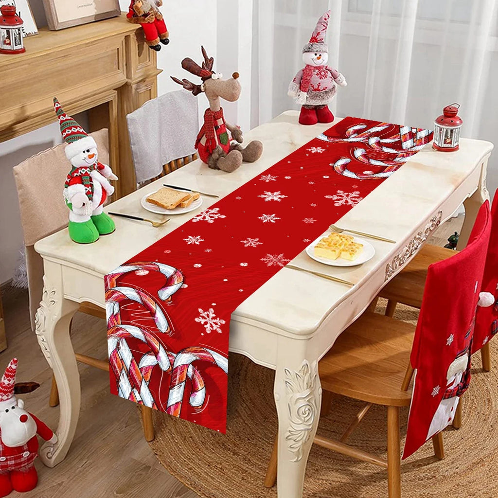 Natal papai noel corredor de mesa navidad natal noel árvore boneco de neve bandeira de mesa feliz natal decoração para casa 2025 ano novo 2026