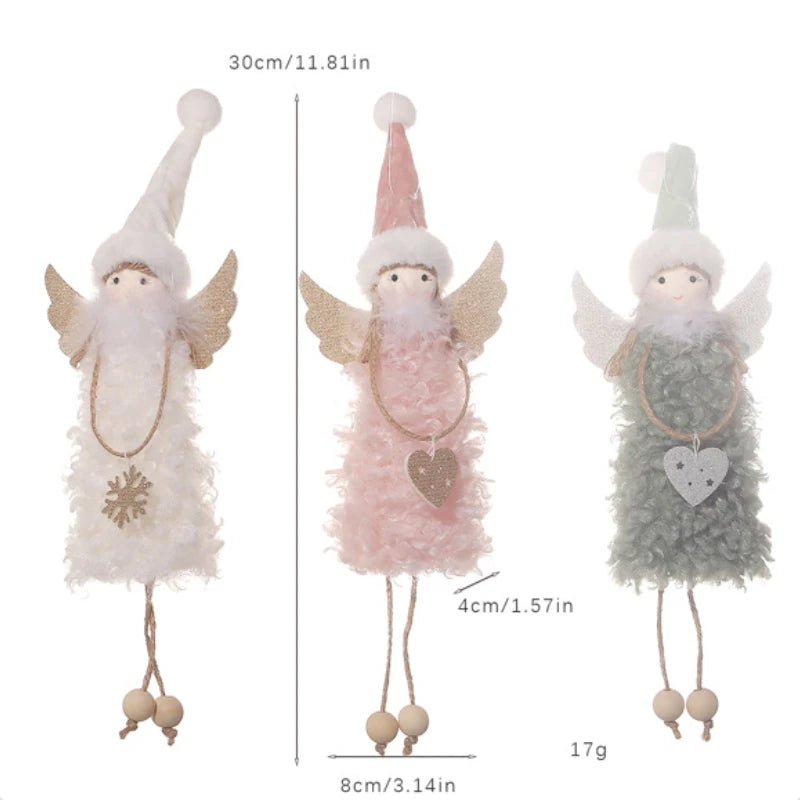 Ano novo 2024 natal anjo bonecas árvore de natal pingente ornamentos navidad 2022 decoração de natal para casa presentes natal noel deco