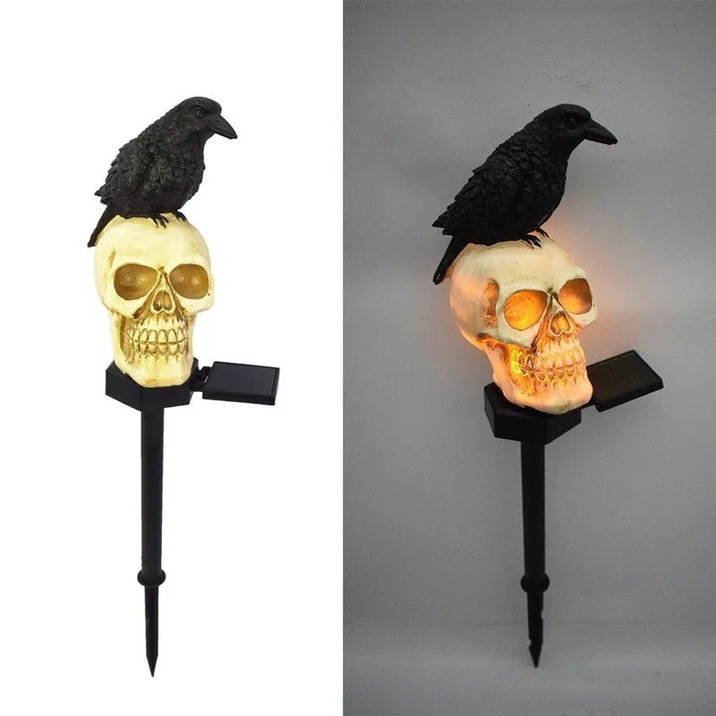 Halloween luz ao ar livre esqueleto fantasma horror careta festa decoração para pátio casa férias iluminação decoração do jardim