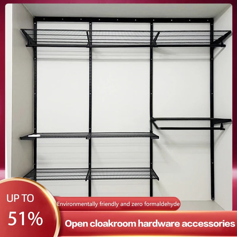 Rack guarda-roupa aberto rack de secagem apartamento aluguel dormitório montagem simples guarda-roupa rack de armazenamento
