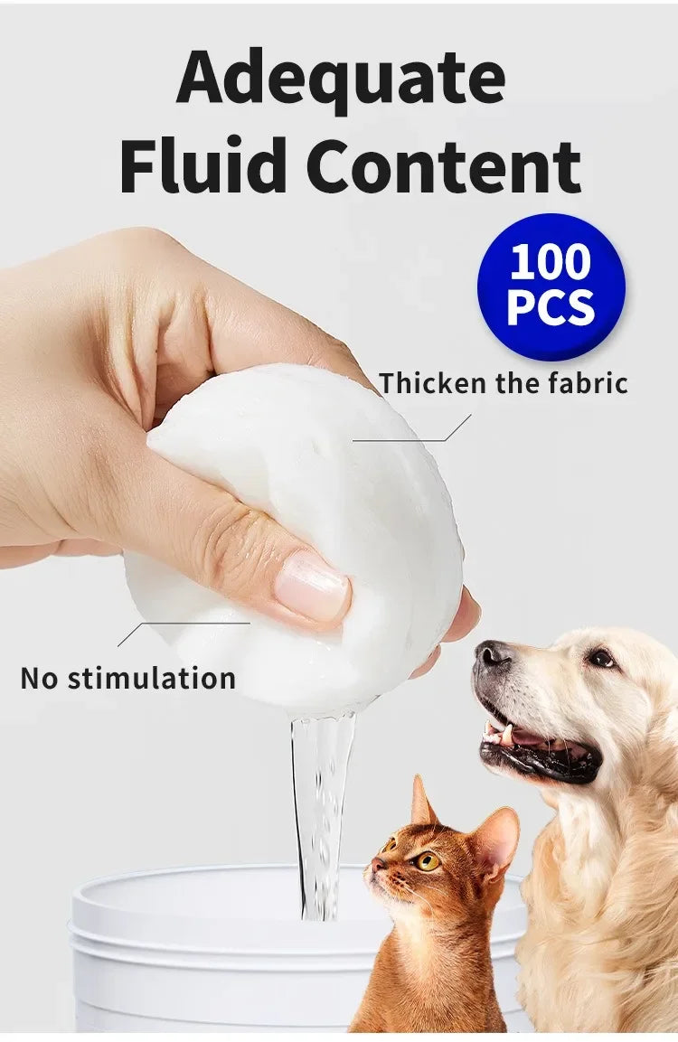 Produtos de limpeza para animais de estimação, toalhetes para remover marcas de rasgo, limpeza de tecidos molhados, limpeza de olhos de gato, remoção de marcas de rasgo e limpeza de animais de estimação