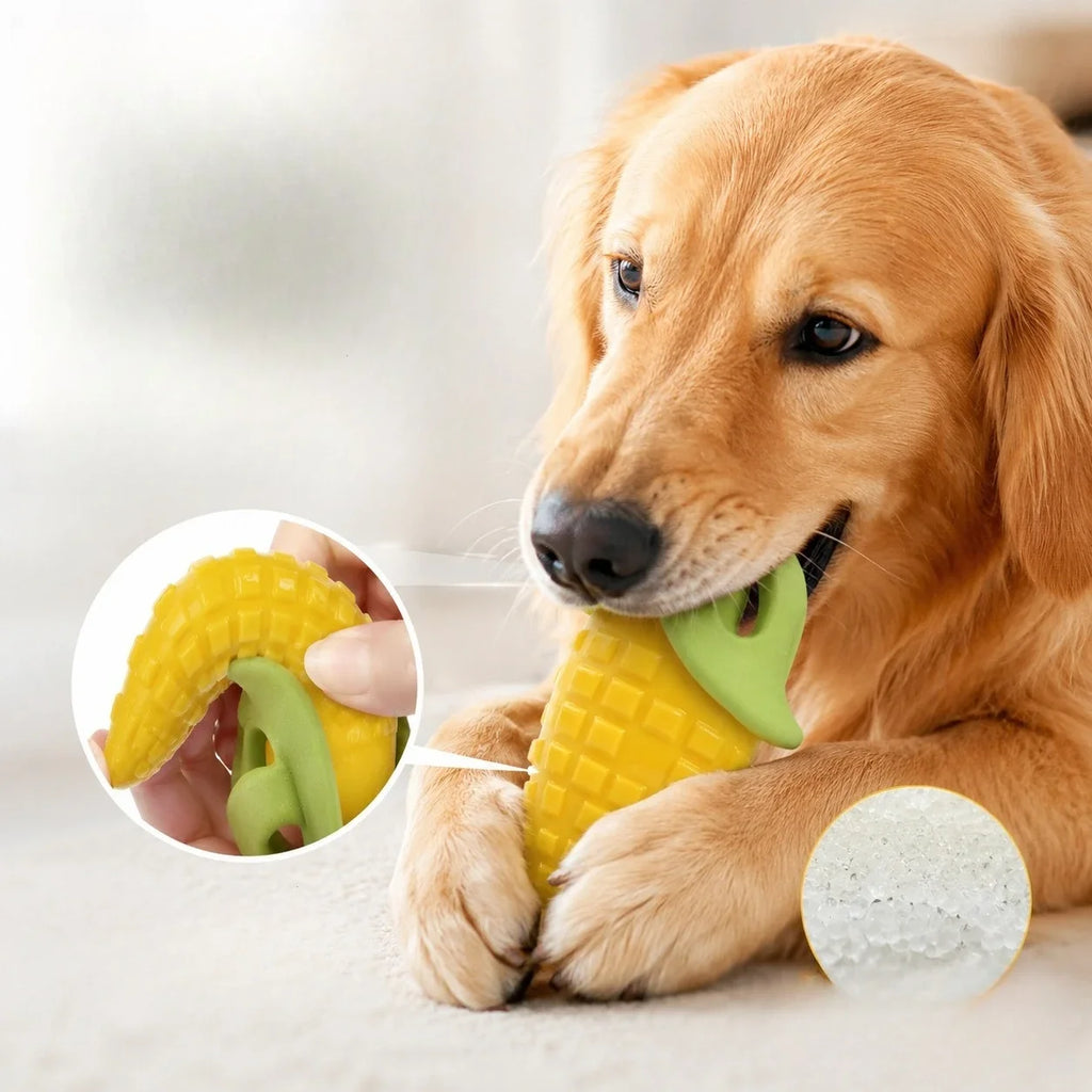 Brinquedo para Cães em TPR com Som e Função de Mastigação, Brinquedo de Mastigar para Animais de Estimação em Forma de Amendoim e Cenoura